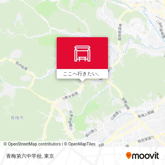 青梅第六中学校地図