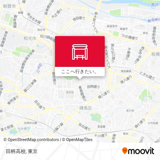 田柄高校地図