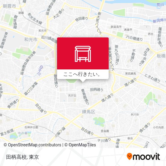 田柄高校地図