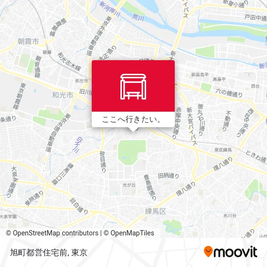 旭町都営住宅前地図