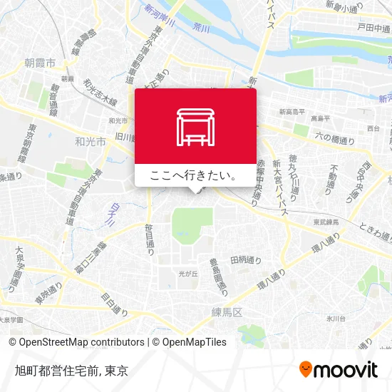 旭町都営住宅前地図