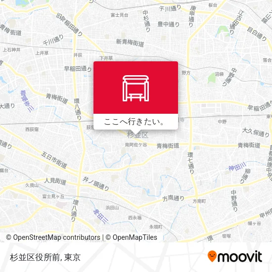 杉並区役所前地図