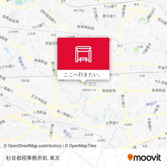 杉並都税事務所前地図