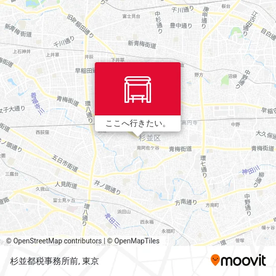杉並都税事務所前地図