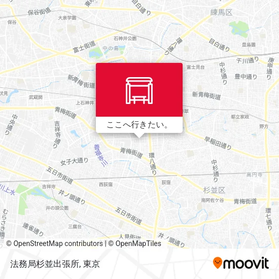 法務局杉並出張所地図