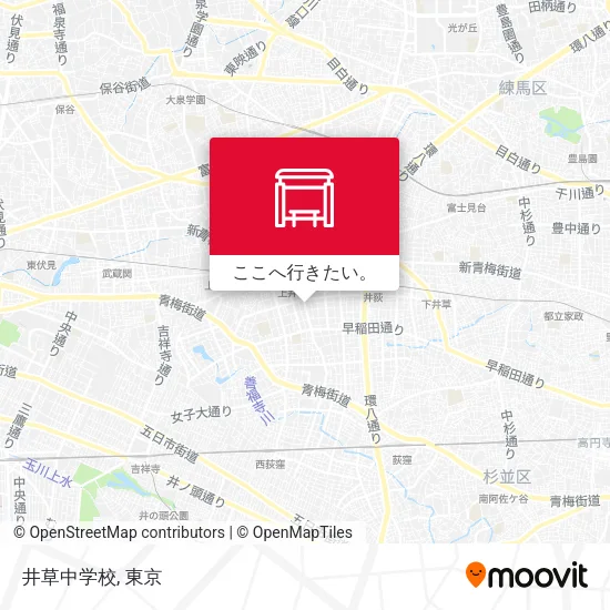 井草中学校地図