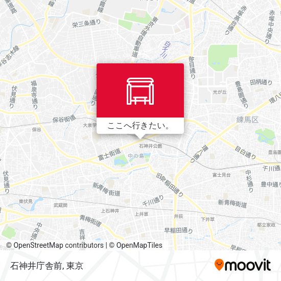 石神井庁舎前地図