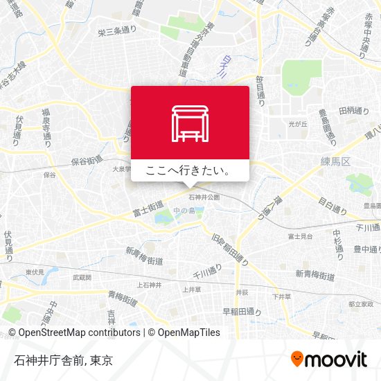 石神井庁舎前地図
