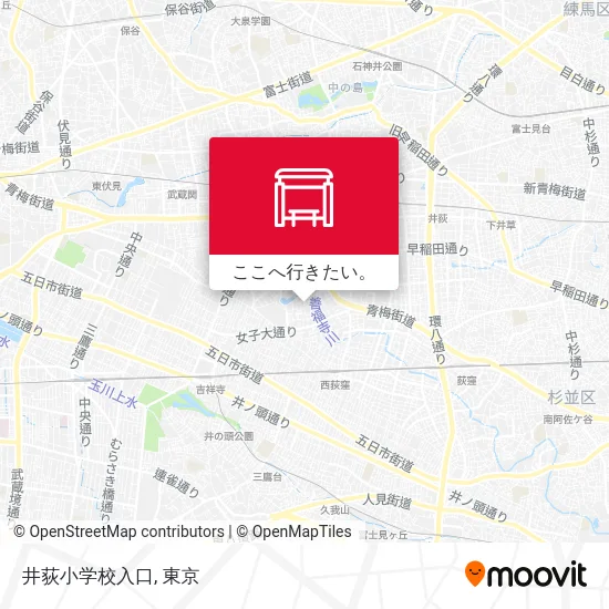 井荻小学校入口地図