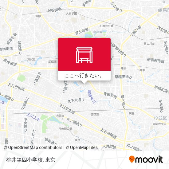桃井第四小学校地図