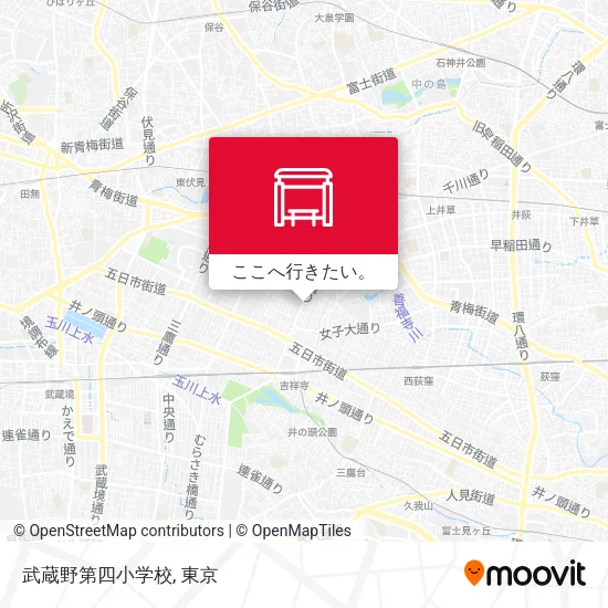 武蔵野第四小学校地図