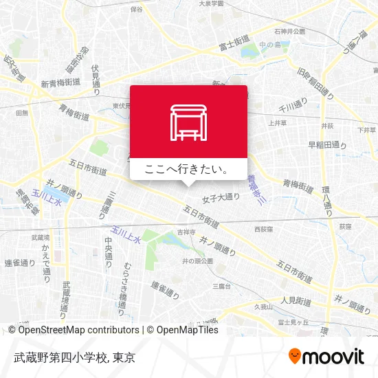 武蔵野第四小学校地図