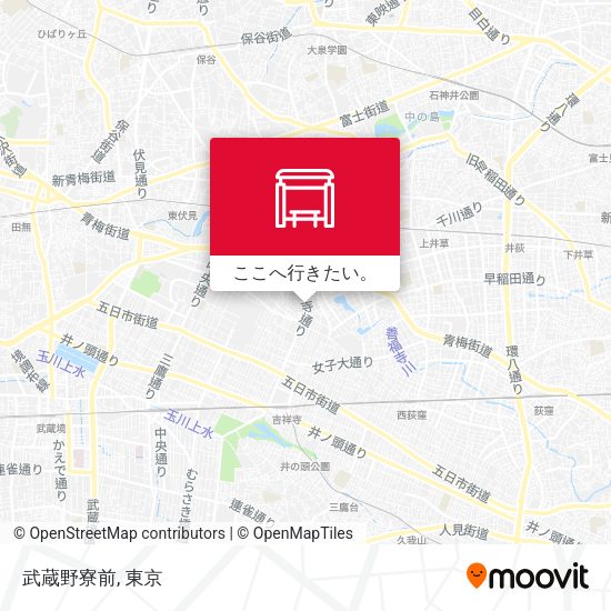武蔵野寮前地図