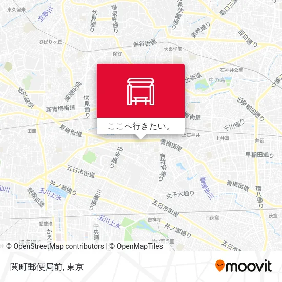 関町郵便局前地図