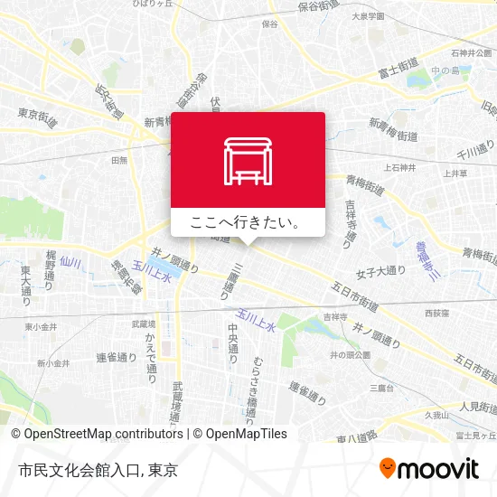 市民文化会館入口地図