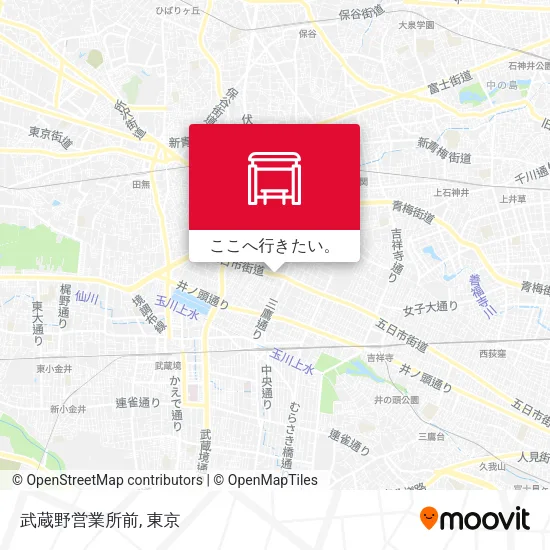 武蔵野営業所前地図