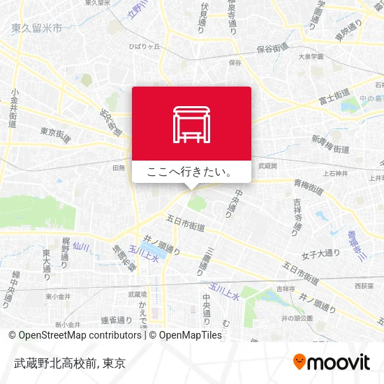 武蔵野北高校前地図