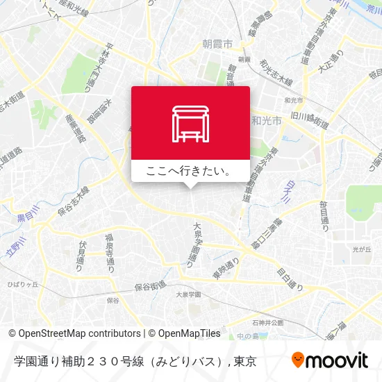 学園通り補助２３０号線（みどりバス）地図