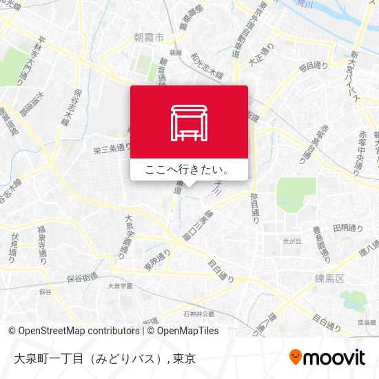 大泉町一丁目（みどりバス）地図