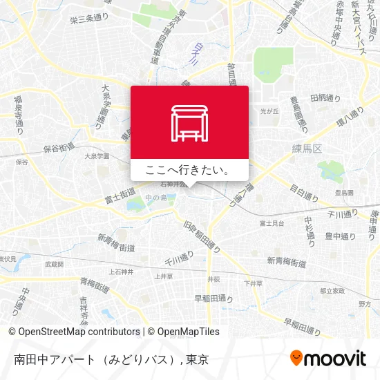 南田中アパート（みどりバス）地図