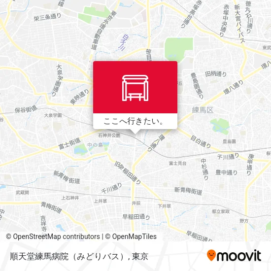 順天堂練馬病院（みどりバス）地図
