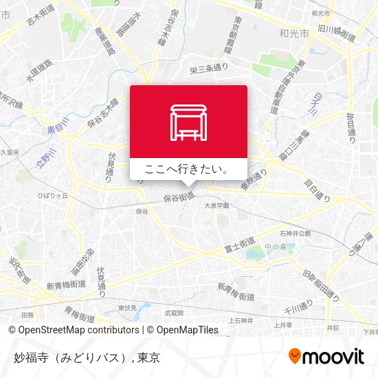 妙福寺（みどりバス）地図