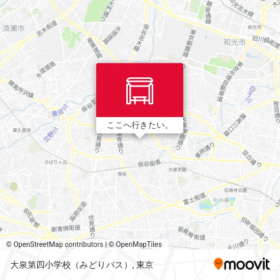 大泉第四小学校（みどりバス）地図