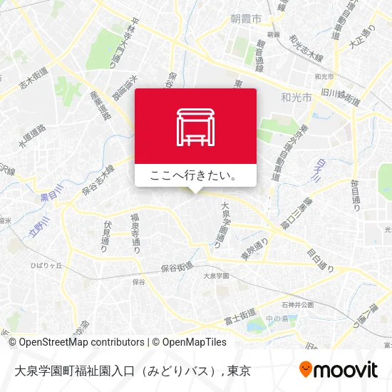 大泉学園町福祉園入口（みどりバス）地図