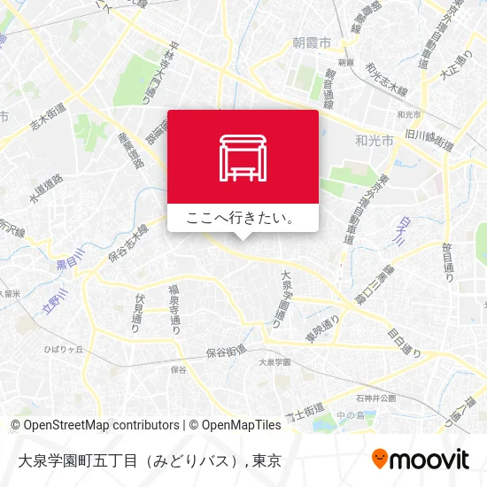 大泉学園町五丁目（みどりバス）地図