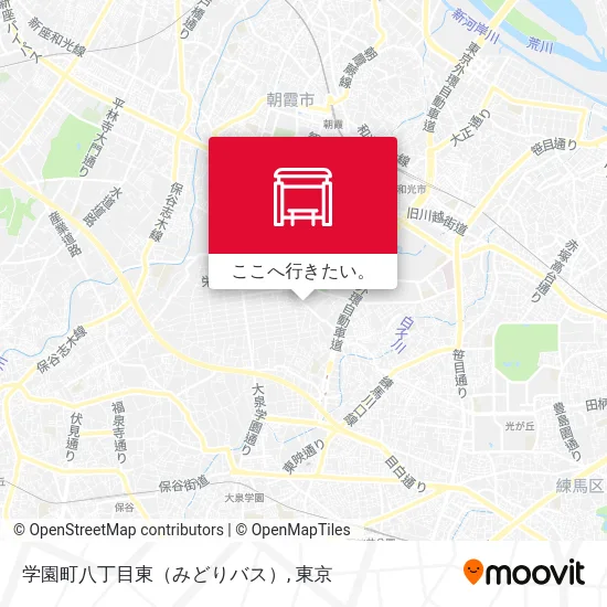 学園町八丁目東（みどりバス）地図
