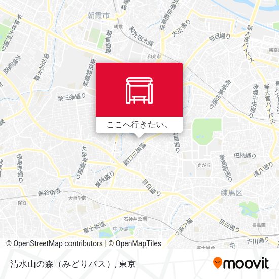 清水山の森（みどりバス）地図