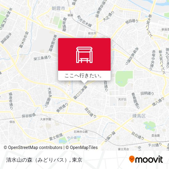 清水山の森（みどりバス）地図