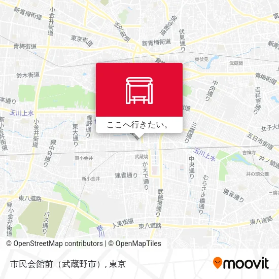 市民会館前（武蔵野市）地図