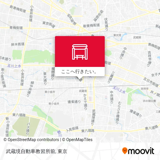 武蔵境自動車教習所前地図