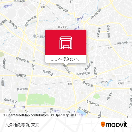 六角地蔵尊前地図