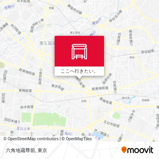 六角地蔵尊前地図