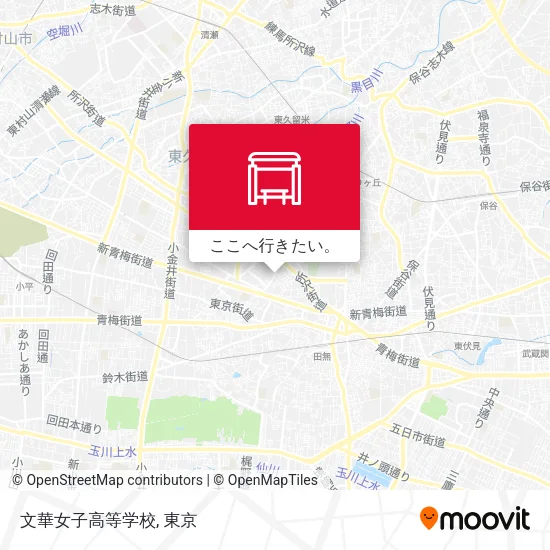 文華女子高等学校地図