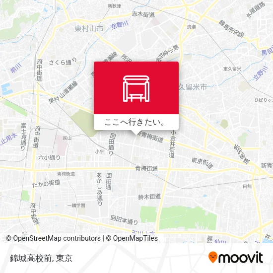 錦城高校前地図