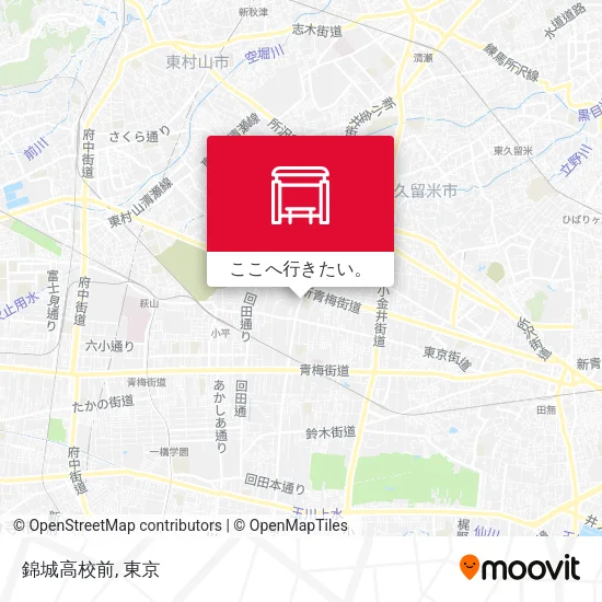 錦城高校前地図