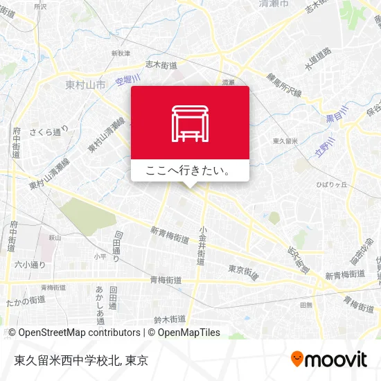 東久留米西中学校北地図