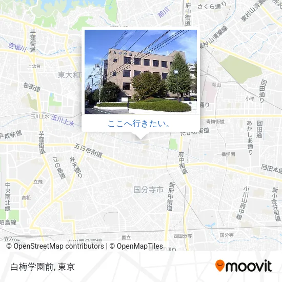 白梅学園前地図