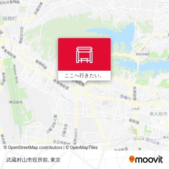 武蔵村山市役所前地図