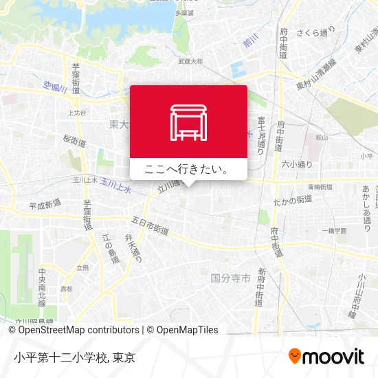 小平第十二小学校地図