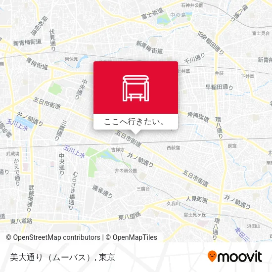 美大通り（ムーバス）地図