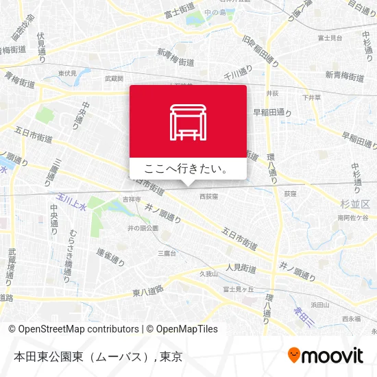 本田東公園東（ムーバス）地図