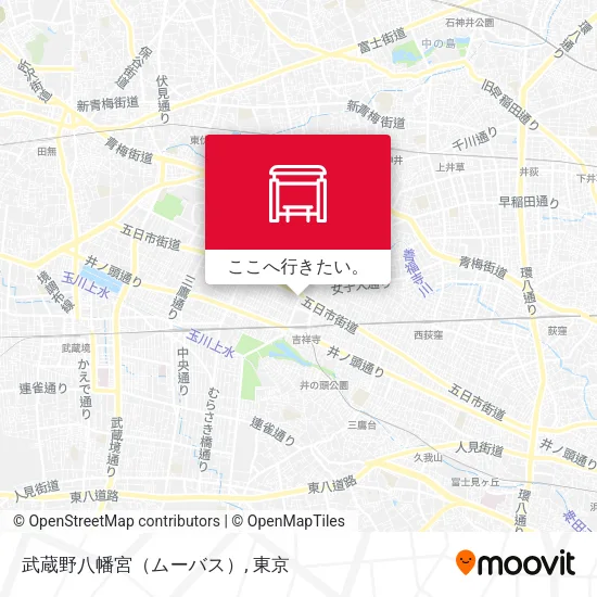 武蔵野八幡宮（ムーバス）地図