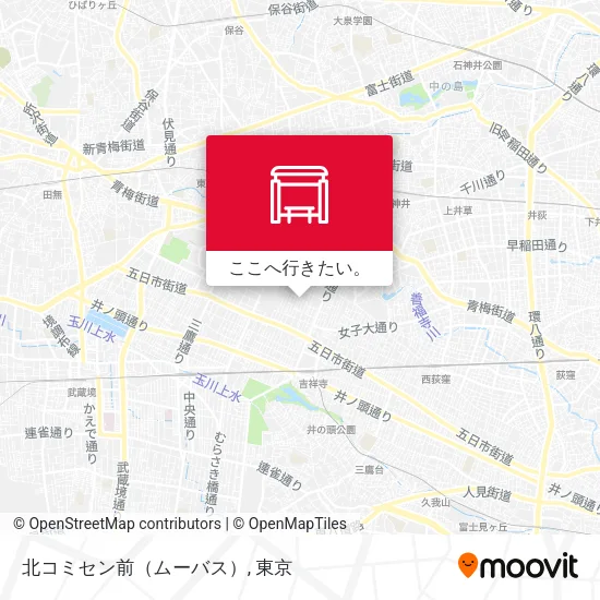 北コミセン前（ムーバス）地図