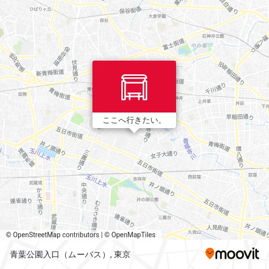青葉公園入口（ムーバス）地図