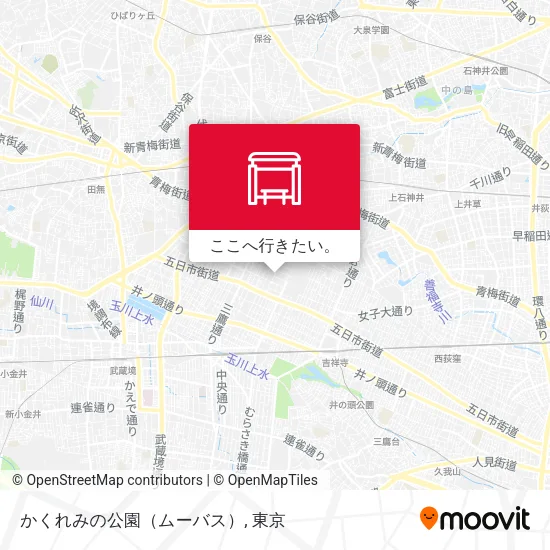 かくれみの公園（ムーバス）地図