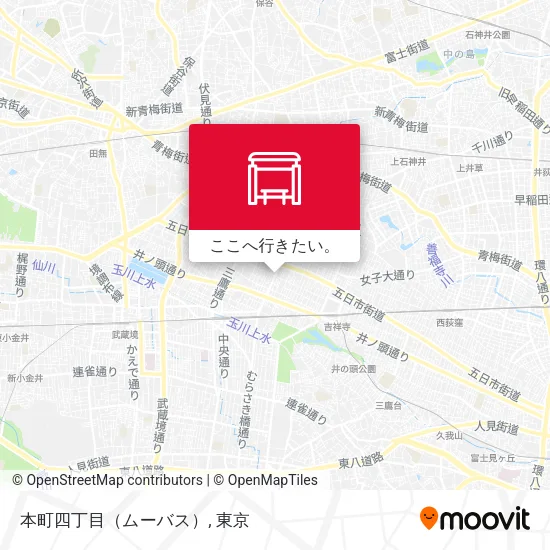 本町四丁目（ムーバス）地図